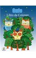 Gufo libro da colorare