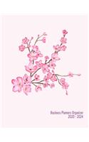 Business Planners Organizer 2020-2024: 60 Months Calendar, 5 Years Appointment Calendar, Business Planners, Agenda Schedule Organizer Logbook. Pink Sakura Flower Cover Design (Five Years 
