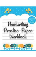 Handwriting Practice Paper Workbook