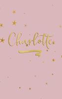 Charlotte: Personalized Journal to Write In - Rose Gold Line Journal