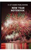 New Year Notebook: School notebook, journal, notes, diary - size 6X9, 110 pages, wide ruled(3 Christmas)