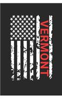 Vermont: Vermont Notebook Composition Cute White And Black USA Flag- Writing Journal Notebook To Take Notes For Students, Teachers, Travelers And House Moms 