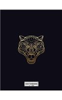 sketchbook: Tiger on dark black cover (8.5 x 11) inches 110 pages, Blank Unlined Paper for Sketching, Drawing, Whiting, Journaling & Doodling(3 Tiger on Dark Black Sketchbook)