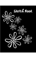 Sketch Book: Floral; 8.5"x11"; 100 sheets/200 pages