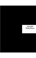 2019 - 2020 Weekly Planner: Matte Black Cover January 2019 - December 2019 Daily Plan Days Set Goals Datebook Calendar Schedule