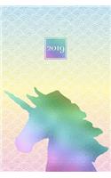 2019: Rainbow Unicorn Diary A5 Planner Journal Week to View Wo2p Horizontal(16 Horizontal Diaries 2019)