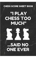 Chess Score Sheet Book