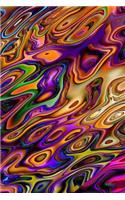 Colorful Psychedelic Swirls Pattern Journal: 150 Page Lined Notebook/Diary