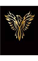 Glittering Phoenix Stylized Bird Icon Journal