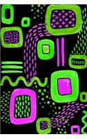 Bullet Journal Notebook Colorful Abstract Pattern 2: 112 Page Numbered Graph Style Grid Bullet Journal with Index Pages and Key Pages in Portable 6 X 9 Size