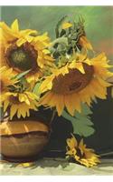 Homage to Van Gogh - Blank Notebook with Fleur de Lis Corners - 6x9: Soft Cover, 6 x 9 Journal, 101 Pages