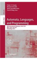 Automata, Languages, and Programming: 40th International Colloquium, Icalp 2013, Riga, Latvia, July 8-12, 2013, Proceedings, Part I