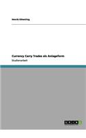 Currency Carry Trades als Anlageform