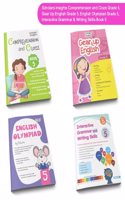 Grade 5 Ultimate English Combo Practice Workbooks Set of 4: NEP Based Interactive Grammar & Writing Skills, Olympiad Prep, and Gear Up English| Ages 10-11 Years