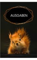 Ausgaben: Haushaltsbuch zum Ausfüllen mit praktischer monatlicher Bilanz - Motiv: Eichhörnchen