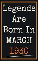 Legends Are Born in March 1930 Notebook