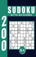 Sudoku Erwachsene Mittel Bis Schwer Band 4: Großdruck im DIN A4-Format, 200 Rätsel 9x9 Sudokus für Erwachsene von Mittel Bis Schwer mit Lösungen Ein tolles Geschenk für Erwachsene und Senioren