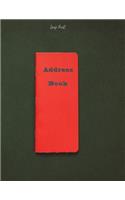 Large Print Address Book: Red center book background black color Phone books Organizer Notebook Big Number Journal Contact Telephone Business Birthday Space Directory with ta(18 Organizer Address Telephone)