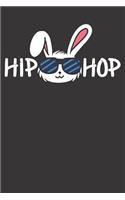 Hip Hop Notebook: Hip Hop Rap 90s 80s Old School Bunny Rabbit 6x9 College Ruled 120 Pages Student Teacher School