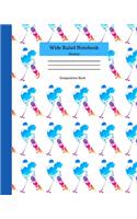 Wide Ruled Notebook Hockey Composition Book
