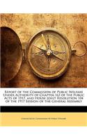 Report of the Commission of Public Welfare Under Authority of Chapter 163 of the Public Acts of 1917, and House Joint Resolution 104 of the 1917 Session of the General Assembly