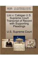 Lim V. Cabigao U.S. Supreme Court Transcript of Record with Supporting Pleadings