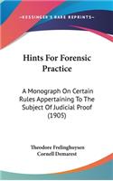 Hints for Forensic Practice