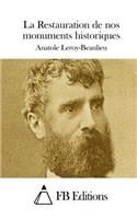 La Restauration de nos monuments historiques