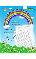 Husam Trace and Print Letters, Words (Lowercase ): Grade 2: Handwriting Tracing Printing Alphabet Practice Workbook