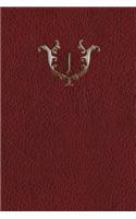 Monogram "j" Grid Notebook: (10 Monogram Red 150 Grid)
