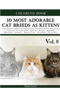 10 Most Adorable Cat Breeds As Kittens-Animal Coloring Book included Persian - Scottish Fold - Sphynx - Bengal - Ragdoll - Munchkin - Siamese - Maine Coon - Savannah - Devon Rex: Creativity and Mindfulness Sketch Greyscale Coloring Book for Adults and Gro(8 Creative & Mindfulness Sketch Coloring Book)