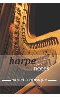 harpe notes papier a musique