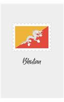 Bhutan flag minimalist notebook