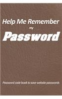 help me remember my password - password code book to save website passwords