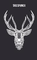 Tagesplaner mit Hirsch und Geweih als Mandala: Terminplaner I DIN A5 I 120 Seiten I Tageskalender I Organizer I Achtsamkeit I Ziele(1 Mandala Tagesplaner)