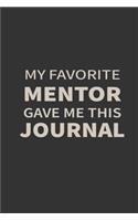 my favorite mentor gave me this journal: lined notebook gift idea