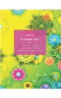 Weekly Planner 2020 with Gratitude Journal, Habit & Mood Tracker, Personal & Business TO-DOs: Combining Productivity and Mindfulness with Daily Planning / FLOWERS COVER DESIGN IN YELLOW