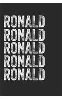 Name RONALD Journal Customized Gift For RONALD A beautiful personalized: Lined Notebook / Journal Gift, Notebook for RONALD,120 Pages, 6 x 9 inches, Gift For RONALD, Personal Diary, RONALD, Personalized Journal, Family No