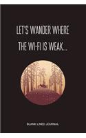 Let's wander where the wi-fi is weak...