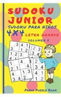 Sudoku Junior - Sudoku para niños 4x4 Letra grande - Volumen 5