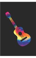 Tie Dye Guitar Notebook - Music Instrument Gift for Guitar Player - Guitar Journal - Guitar Diary