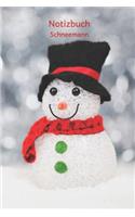 Notizbuch Schneemann: Weihnachtliches Tagebuch, Notizbuch für Kinder