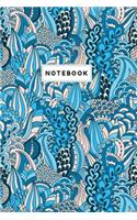 Notebook: Blue Abstract Notebook Journal College Ruled Blank Lined (6 X 9) Small Composition Book Planner Diary Softback Cover