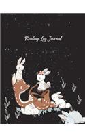 Reading Log Journal: Pretty Animals, Reading Log Gifts For Book Lovers Large Print 8.5" x 11" Reading Log Journal With Summary