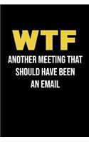 Wtf Another Meeting That Should Have Been an Email: Blank Lined Journal Coworker Notebook