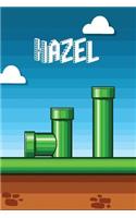 Hazel: Vintage Video Game Personalized Name Notebook Journal Diary Sketchbook with 120 Lined Pages 6x9
