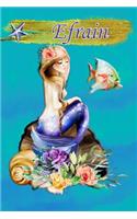 Heavenly Mermaid Efrain: Wide Ruled Composition Book Diary Lined Journal