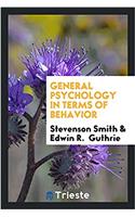 General psychology in terms of behavior