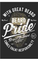 Beard Pride Notebook: 6x9inch Beard Pride blank Notebook Dot Grid