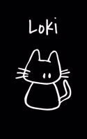 Loki: Composition Notebook Plain College Ruled Wide Lined 6" x 9" Journal Cute Meow Funny Kawaii Gifts for cool cat lover's Organizer Record Log Passwords